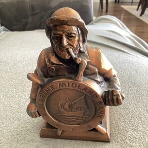 Vintage Banthrico Marine Midland bronze captain sailor bank